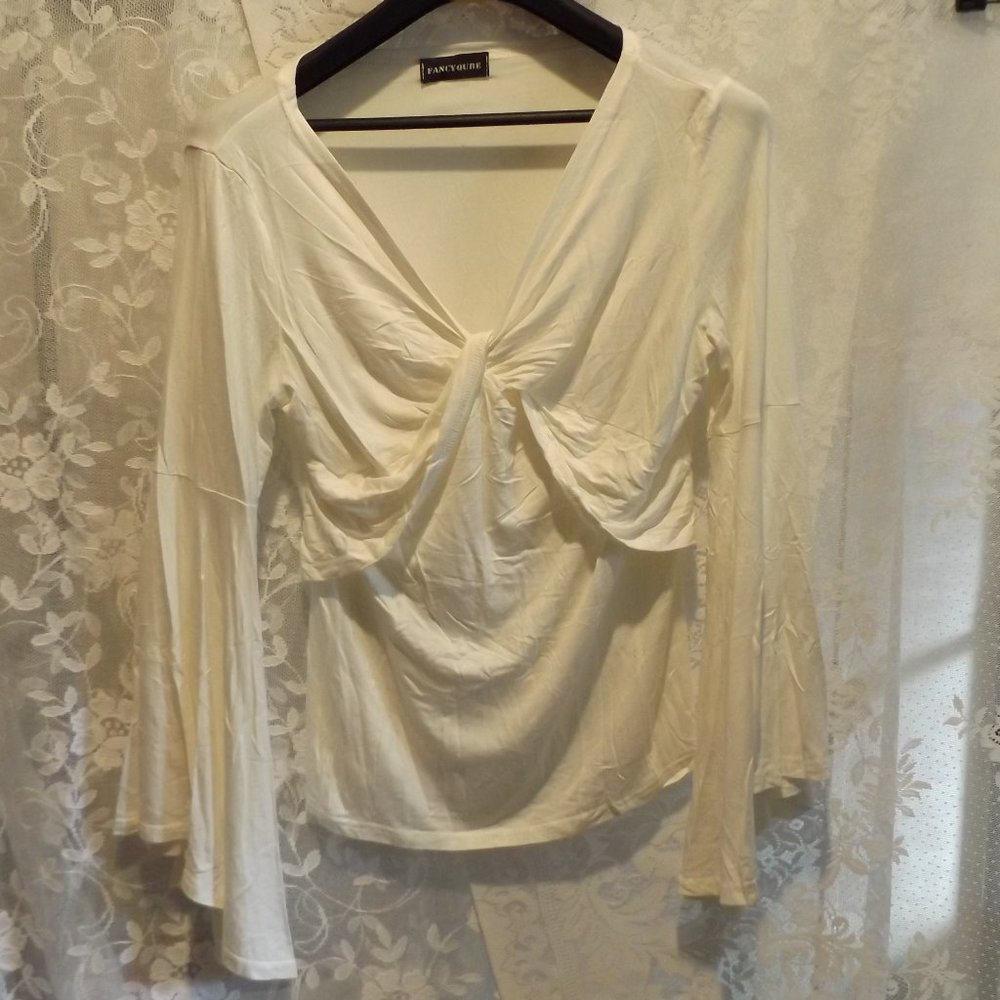 BOHO Long Sleeve Blouse Bell Sleeves NWT